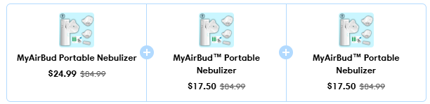 borg's MyAirBud Portable Nebulizer (trio)